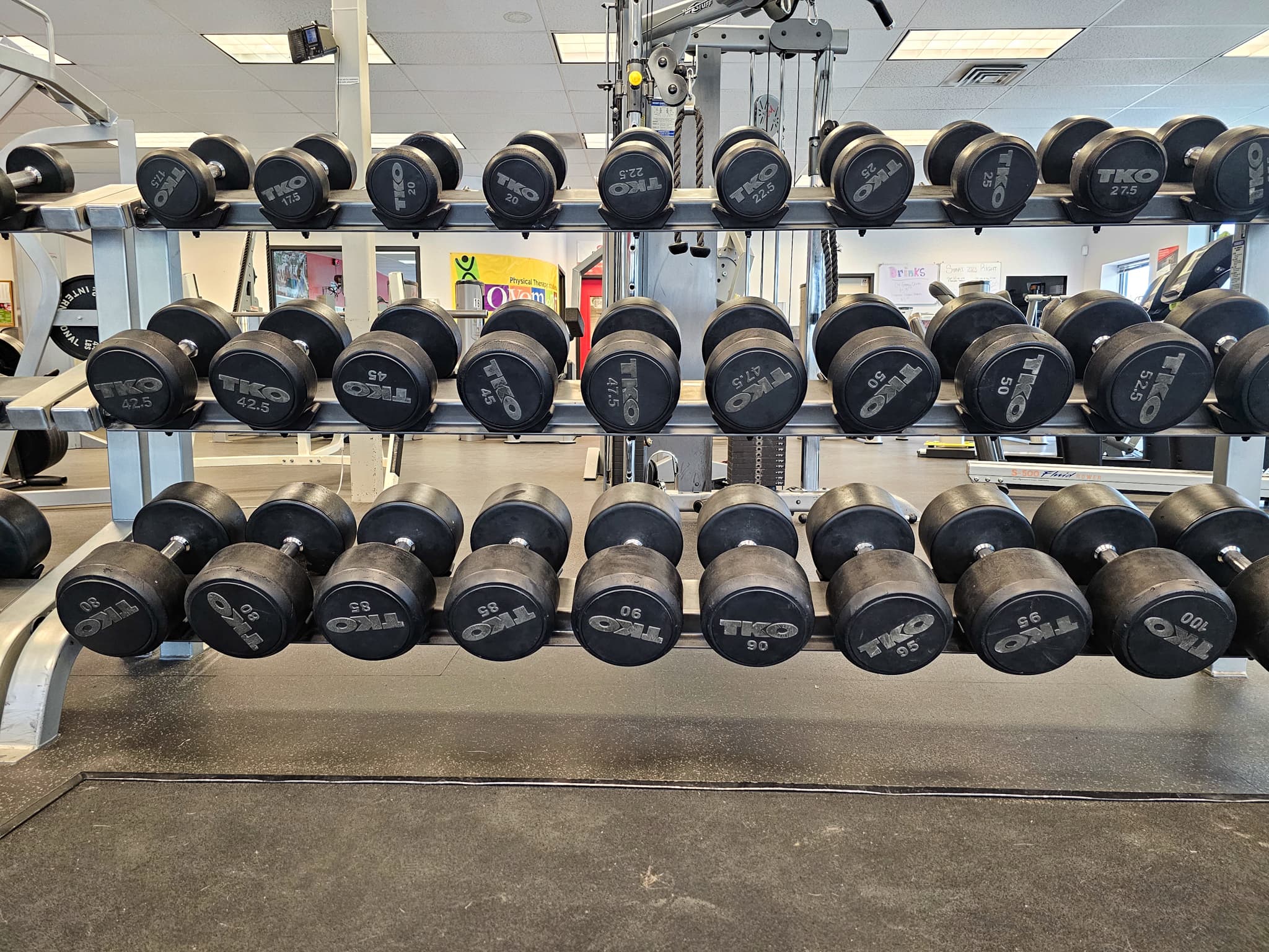 Dumbbell rack area
